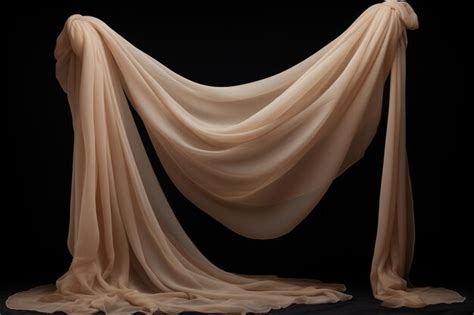 Premium Photo Delicate Flowing Silk Fabric Draping