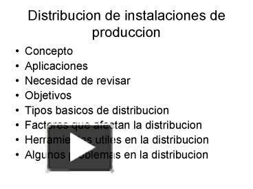 PPT Distribucion De Instalaciones De Produccion PowerPoint