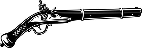 musket gun isolated  white background vector image