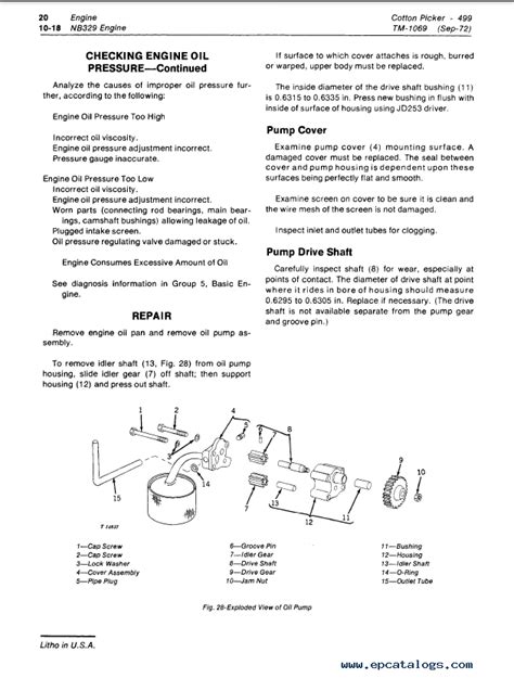 John Deere 499 Cotton Picker TM1069 Technical Manual PDF