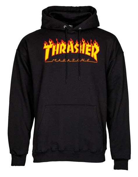 Thrasher Flame Logo Hoodie - Black | Skate Hoodies | Cheap Skate Hoodies Online | Skate Clothing ...