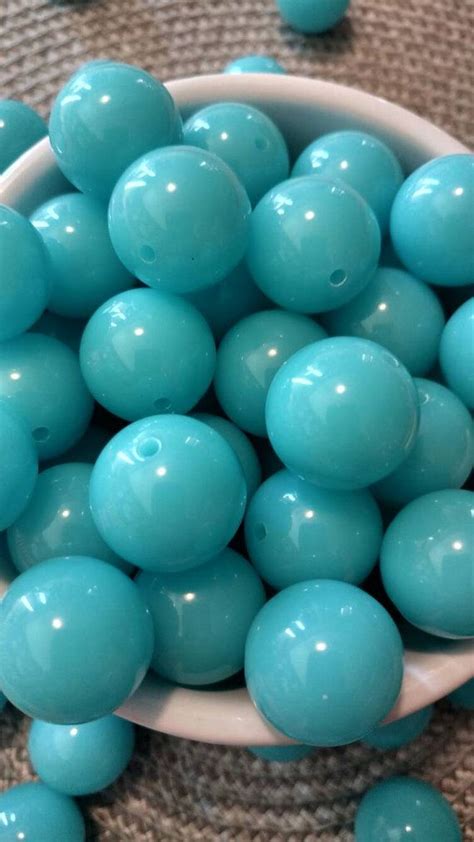 20mm Turquoise Jelly Bubblegum Beads 10ct Gumball Beads Etsy