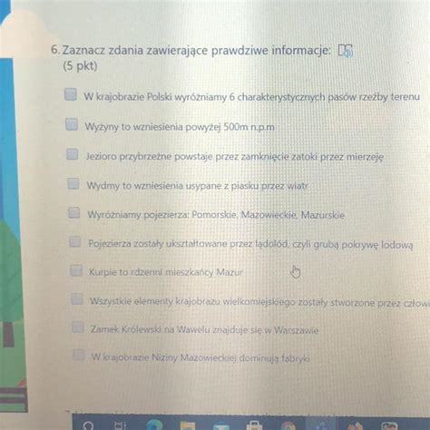 Zaznacz Zdania Zawieraj Ce Prawdziwe Informacje