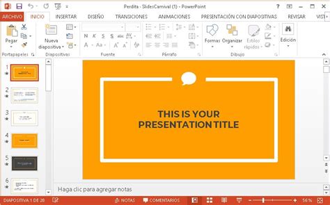 Plantilla Powerpoint Elegante Y Atrevido Plantillas Gratis