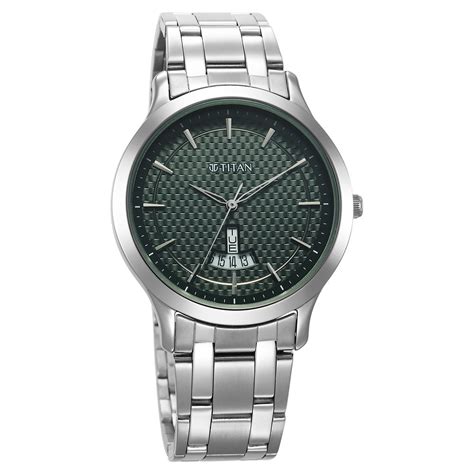buy  titan karishma quartz analog green dial silver stainless