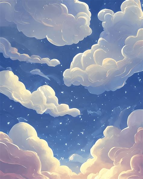 Cloudy Sky Painting · Creative Fabrica