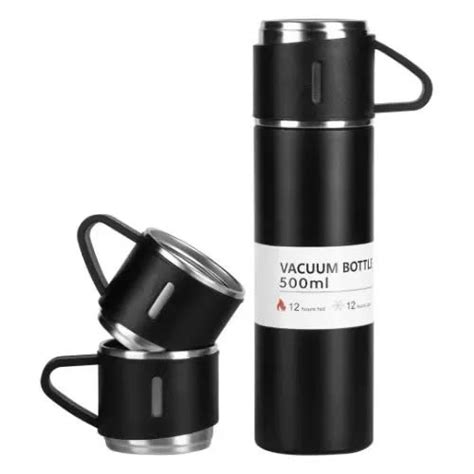 Stainless Vacuum Flask With 2 Cups Set Konga Online Shopping