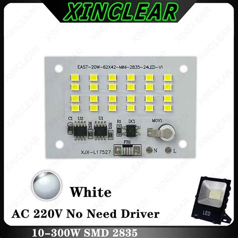 บอร์ดไฟสปอตไลท์ Led พลังงานสูง 20w Ac 165 265v Smd 2835 ชิป 62x42 มม