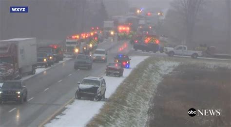 Three Killed In 40 Car Pileup After Snow Whiteout On Michigans I 96