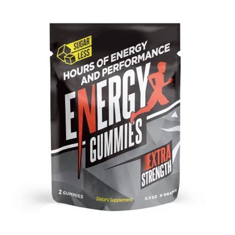 Energy Boost Supplement - Sugarless Energy Gummies - 2-Pack