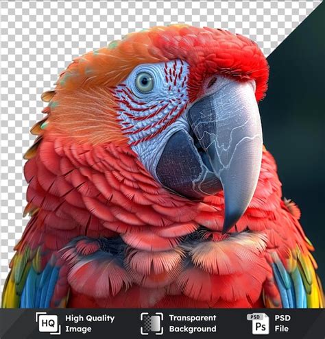 Beautiful Red Parrot Macaw PSD, High Quality Free PSD Templates for ...