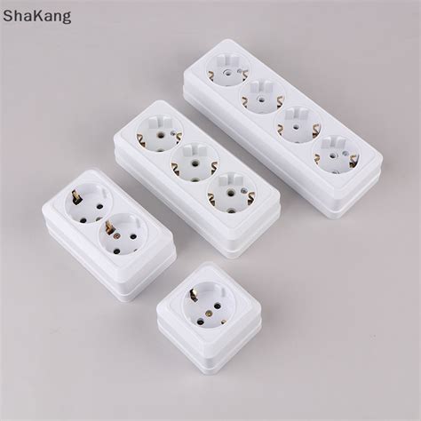 SKMY Wall Crystal Glass Panel Power Socket Plug Grounded EU Standard