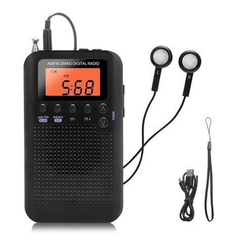 Pocket Small Radio By Flyoukki Personal Mini Am Fm Portable Compact