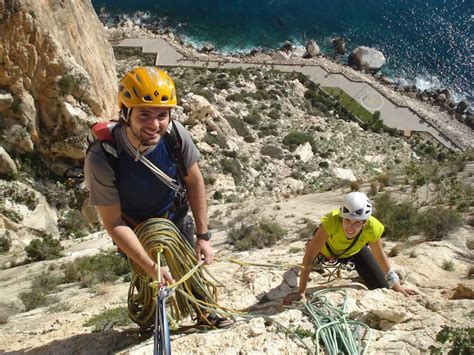 Rock climbing in Peñón de Ifach, Spain. Rock Climbing trip. AEGM guide