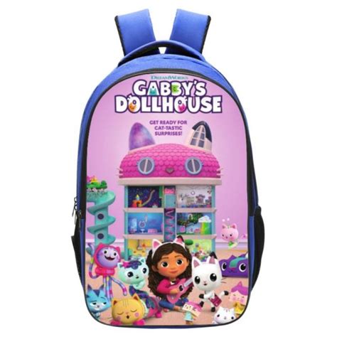 Gabbys Dollhouse Backpack School Bag Blue Baganime