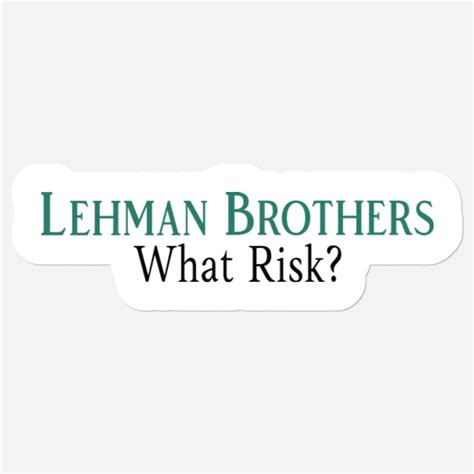 Lehman Brothers logo | Lehman Brothers What Risk? sold by Settling ...