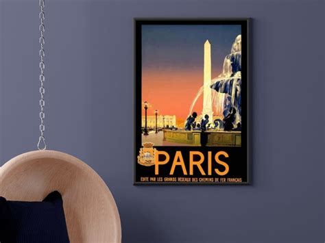 Vintage Paris Travel Poster Classic French Art Print vintage Art Poster ...