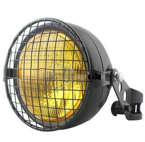 Faro Fanale Parabola Gialla Griglia Cafe Racer Caferacer Scrambler