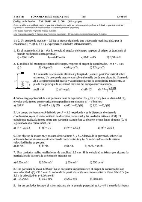 Test examen final de fonaments de física del 13 1 2016 ETSETB