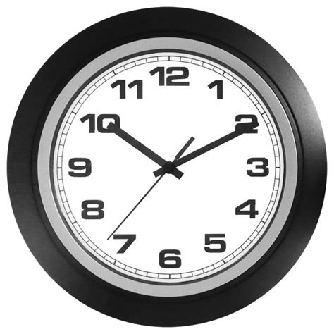 Realspace Round Quartz Analog Wall Clock Black Officesupply