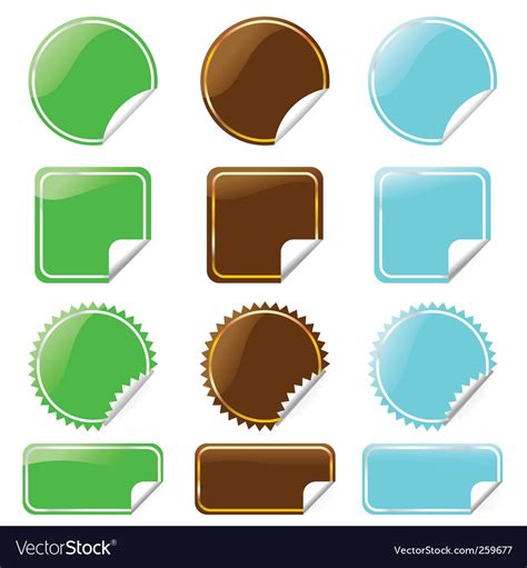 Glossy labels Royalty Free Vector Image - VectorStock