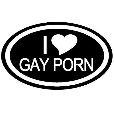 Pegatina I Love Gay Porn calcomanía divertida de broma pegatina divertida para ventana de