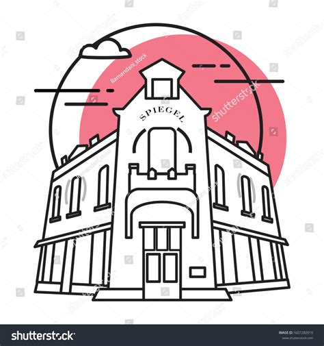 Flat Vector Illustration Historic Building City Stock Vector Royalty