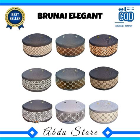 Jual Peci Kopiah Songkok Uje Brunai Motif Batik Elegant Murah Peci