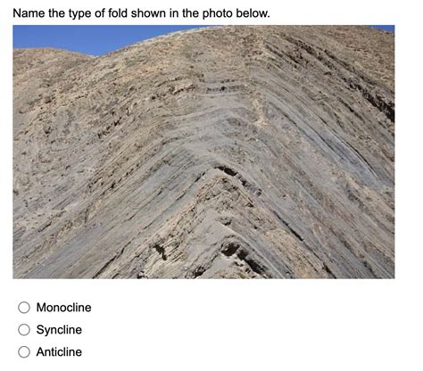 Solved Name the type of fold shown in the photo below. | Chegg.com