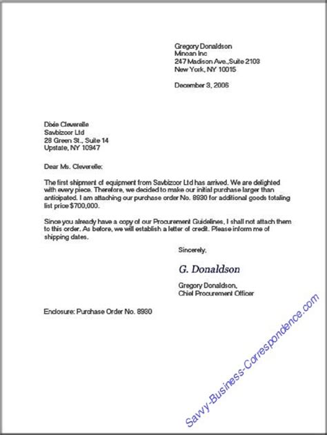 Conventional Business Letter Format