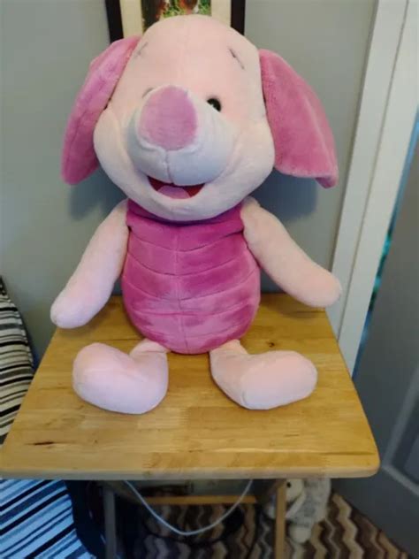 RARE VINTAGE DISNEY Piglet Large Winnie The Pooh Talking Plush Fisher