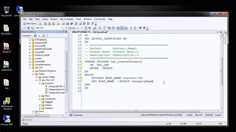 How To Create Triggers Sqlserver Youtube