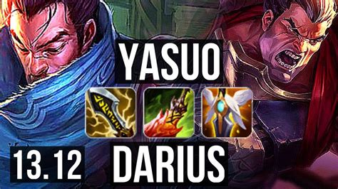 Yasuo Vs Darius Top 7 Solo Kills 2 0m Mastery 800 Games Kr