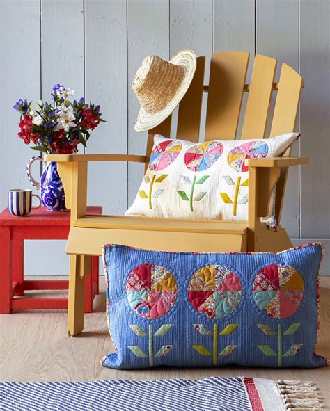 Tilda Jubilee Lollyflower Pillow In Cornflower Blue