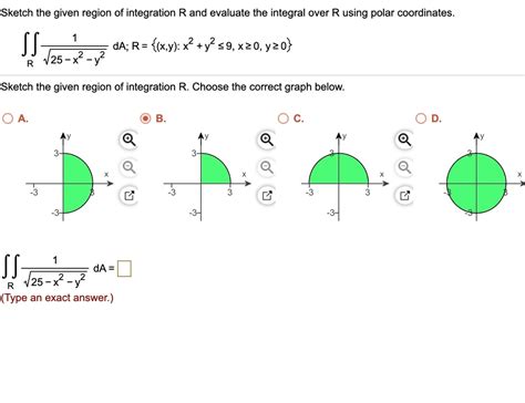 SOLVED Sketch The Given Region Of Integration R And Evaluate The