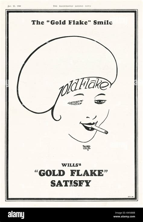 1930 Uk Magazine Gold Flake Cigarette Advert Stock Photo Alamy