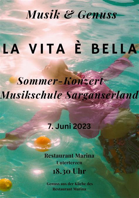 Sommerkonzert Der Musikschule Sarganserland Im Marina Walensee Resort