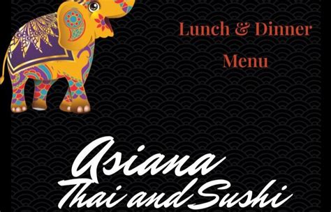 Menus Asiana Thai And Sushi Of Hyde Park