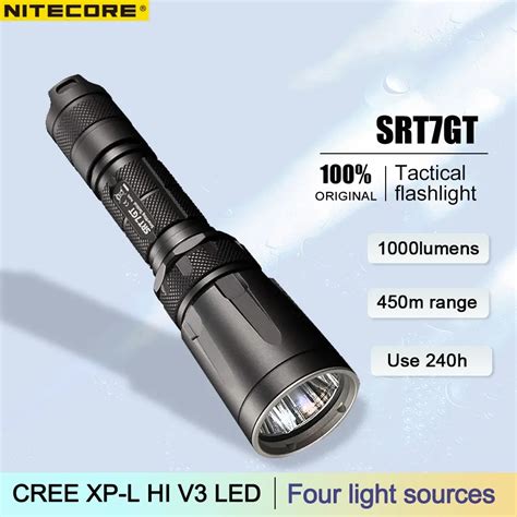 Nitecore Srt Gt Led Flashlight Lumens Cree Xp L Hi V Tactical