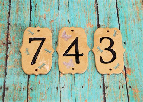 Handmade Ceramic House Numbers Handmade House Numbers Custom