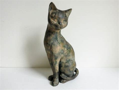 Rustic Metal Cat Figurine Halloween Cat Slender Cat Etsy Rustic