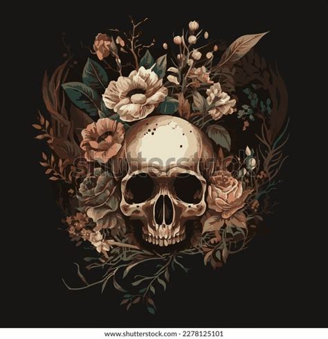 Skull Dark Art Digital Art Vector Stock Vector (Royalty Free ...