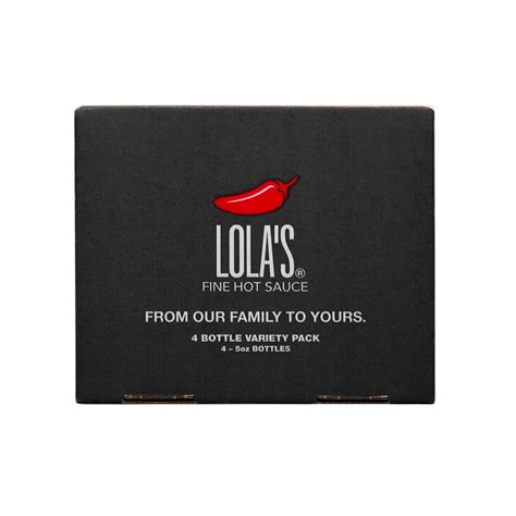 Lolas Fine Hot Sauce T Set 4 Pack Authentic Flavors Lolas Fine