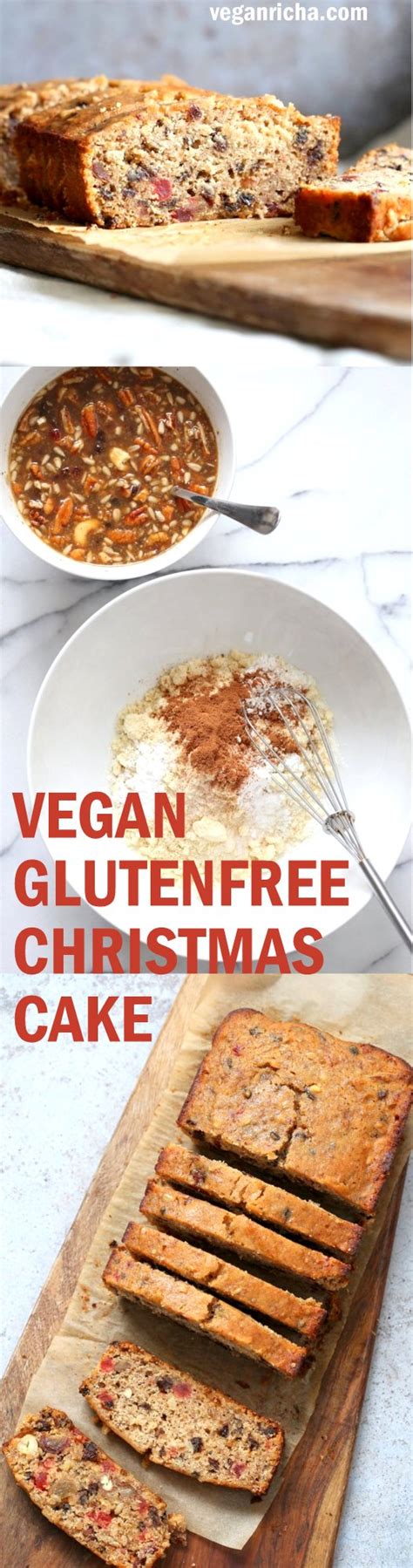 Vegan Gluten free Christmas Cake - Fruit Cake - Vegan Richa