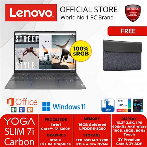 Jual Lenovo Yoga Slim 7i Carbon 13irp8 28id I7 1360p 16gb 1tb W11 Ohs Shopee Indonesia