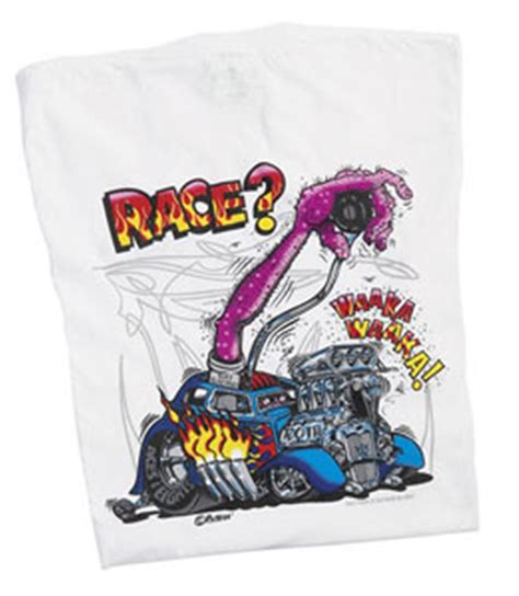 Rat Fink "Race?" T-Shirt White - Ed Roth T-Shirts