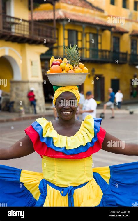 Cartagena Colombia September 16 2019 Unidentified Palenquera