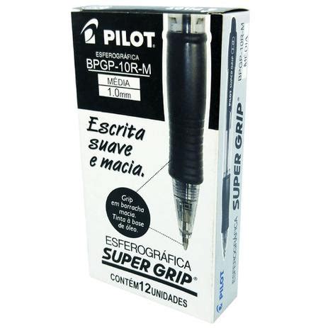 Caneta Esferogr Fica Preta Bpgp R M Super Grip Pilot Unidade