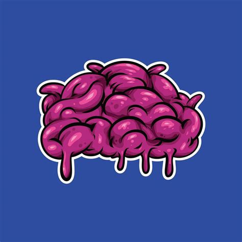 Sticker Cartoon Melt Brain 35343668 Vector Art At Vecteezy