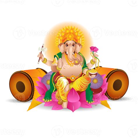 Happy Ganesh Chaturthi Celebration Greeting Card 11906418 Png